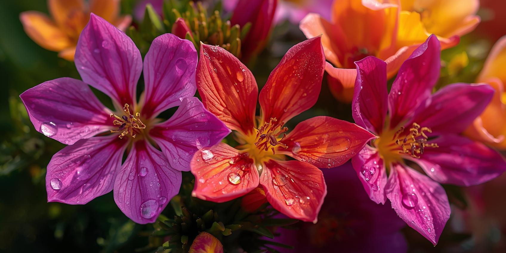 Beautiful New Zealand flowers in bloom