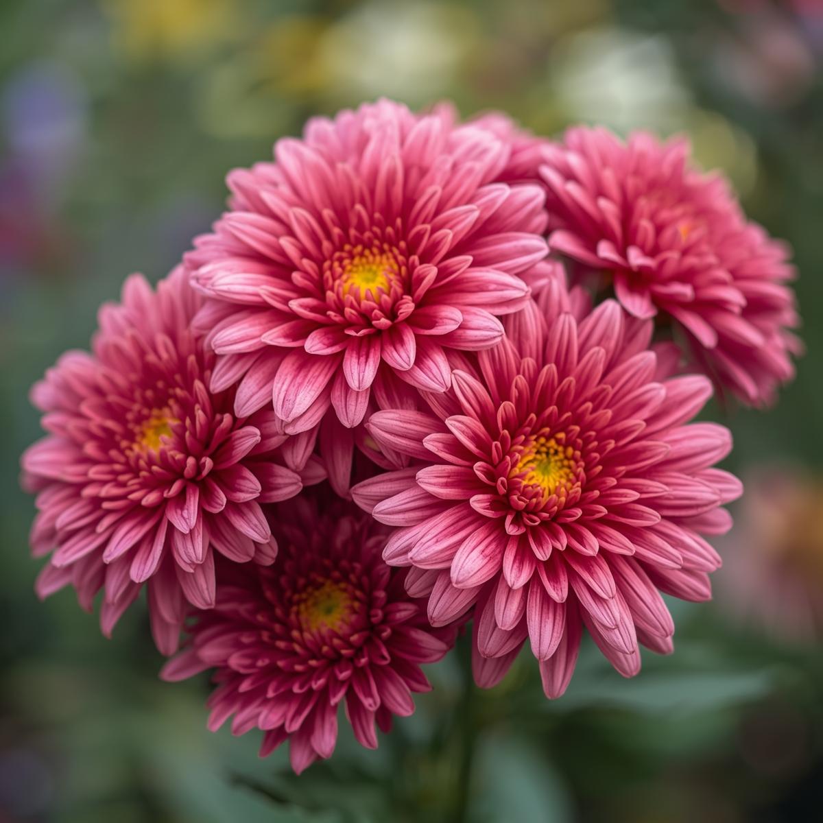 Chrysanthemums in bloom
