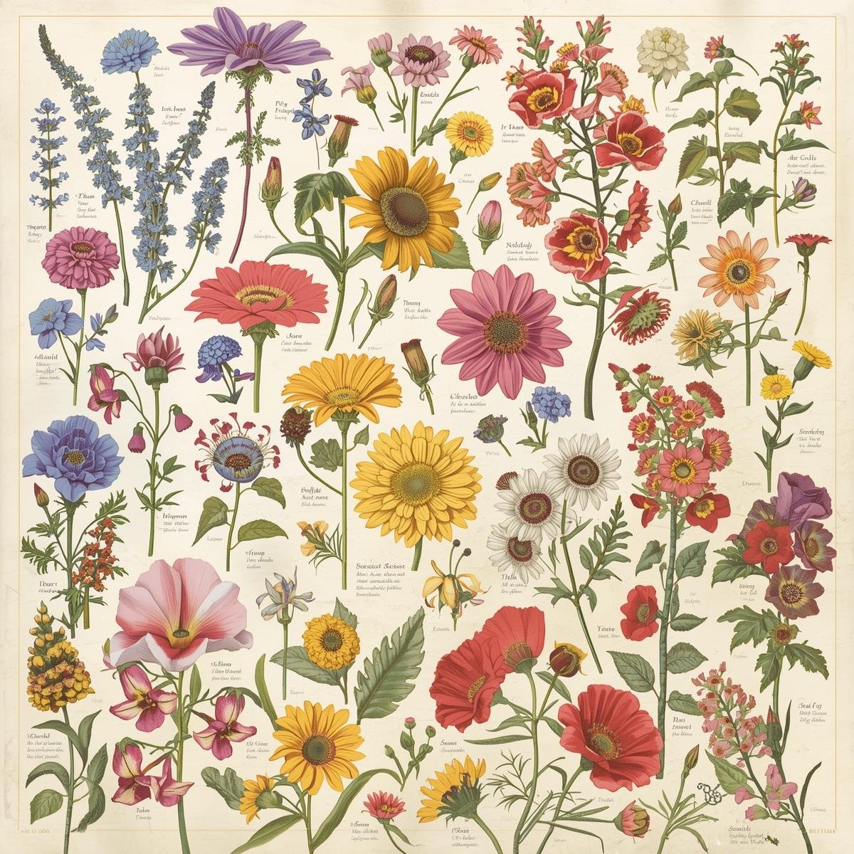 Seasonal Flower Guide Book